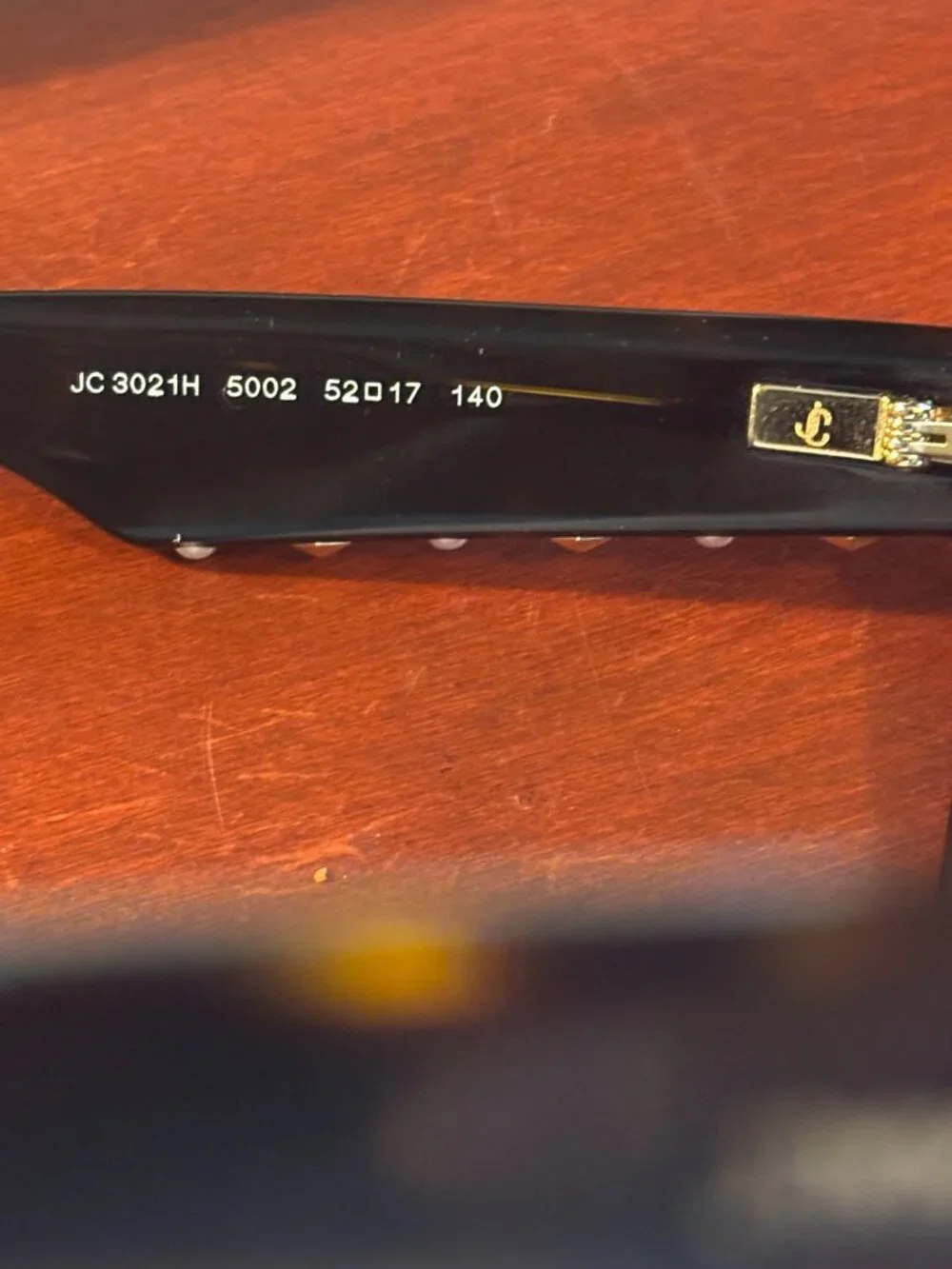Jimmy Choo JC 3021H 5002 Havana Tortoise Eyeglasses Frames Gold Studs 52mm + CAS